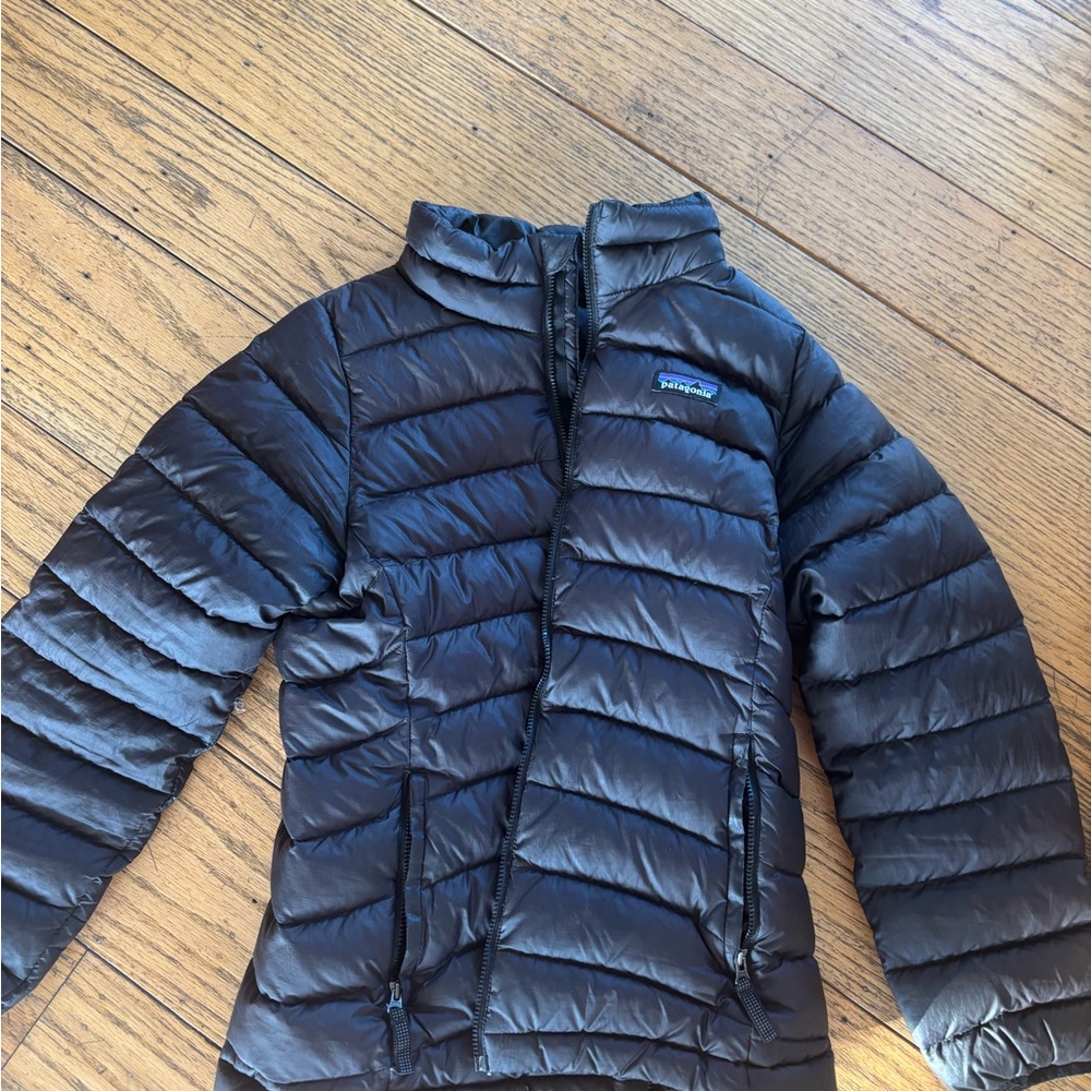 Kids Patagonia Black Quilted Puffer Jacket - size Large (12)